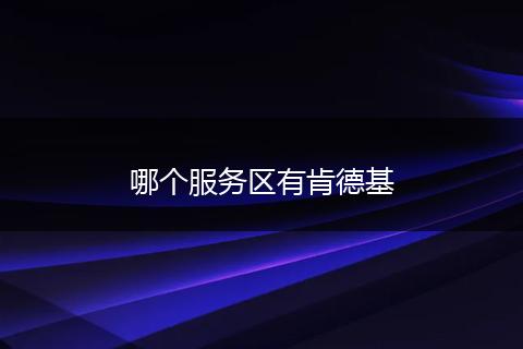 哪个服务区有肯德基