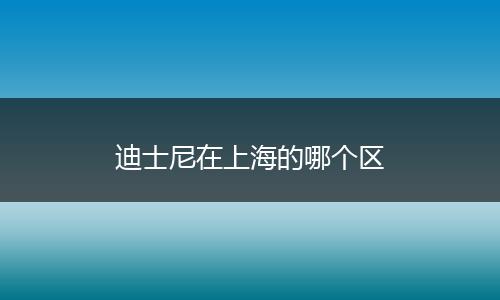 迪士尼在上海的哪个区
