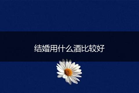结婚用什么酒比较好