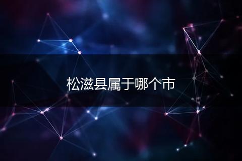 松滋县属于哪个市