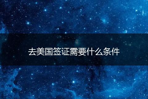 去美国签证需要什么条件