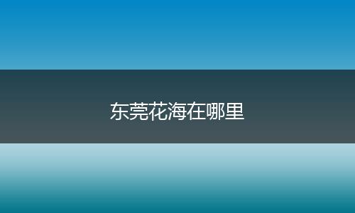 东莞花海在哪里