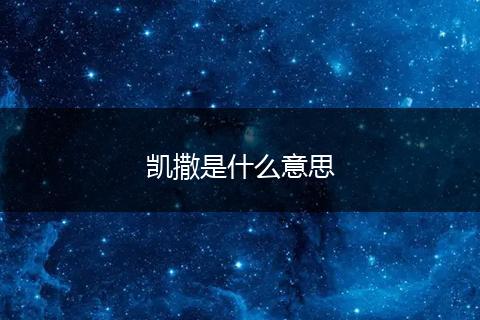 凯撒是什么意思