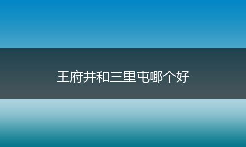 王府井和三里屯哪个好