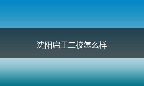 沈阳启工二校怎么样