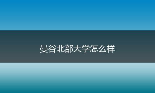 曼谷北部大学怎么样