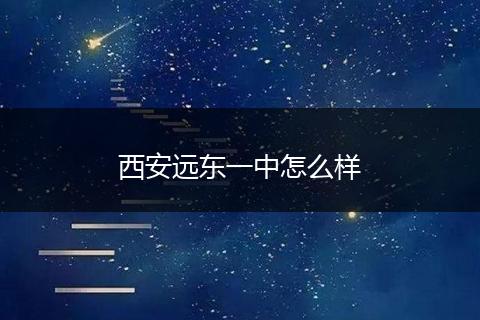 西安远东一中怎么样