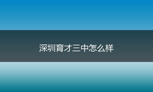 深圳育才三中怎么样