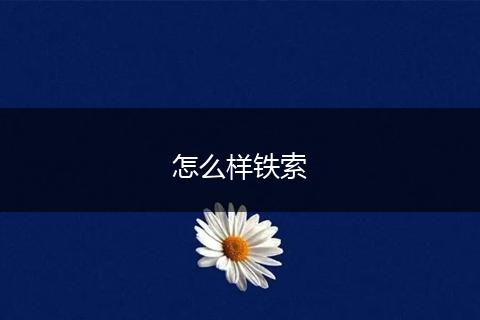 怎么样铁索