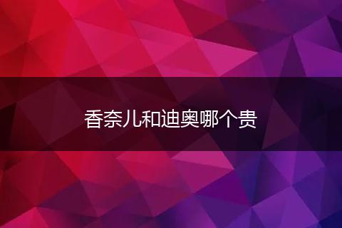 香奈儿和迪奥哪个贵