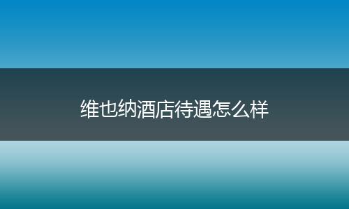 维也纳酒店待遇怎么样