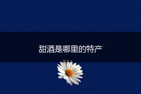 甜酒是哪里的特产