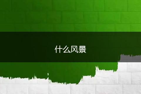 什么风景