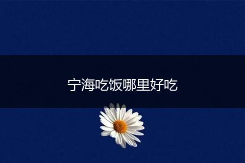 宁海吃饭哪里好吃