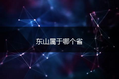 东山属于哪个省