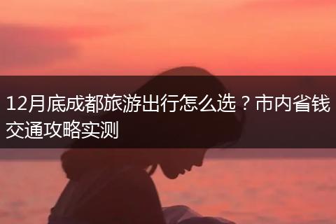 12月底成都旅游出行怎么选？市内省钱交通攻略实测