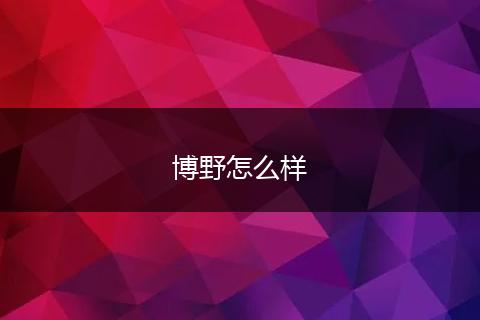博野怎么样