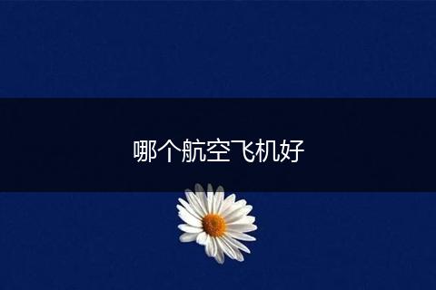 哪个航空飞机好