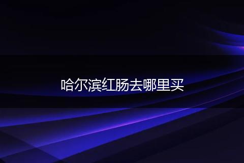 哈尔滨红肠去哪里买