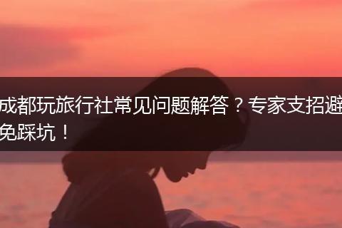 成都玩旅行社常见问题解答？专家支招避免踩坑！