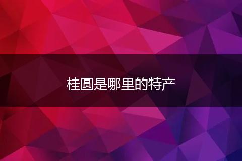 桂圆是哪里的特产