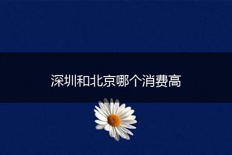 深圳和北京哪个消费高