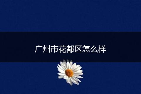 广州市花都区怎么样