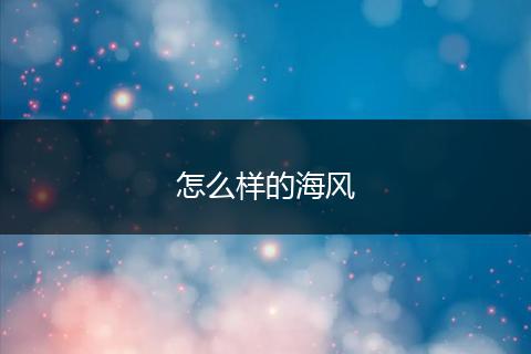 怎么样的海风