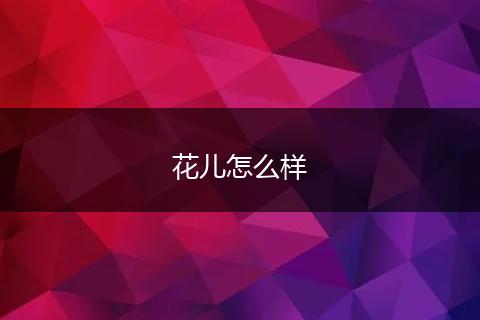 花儿怎么样