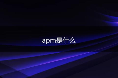 apm是什么