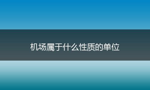机场属于什么性质的单位