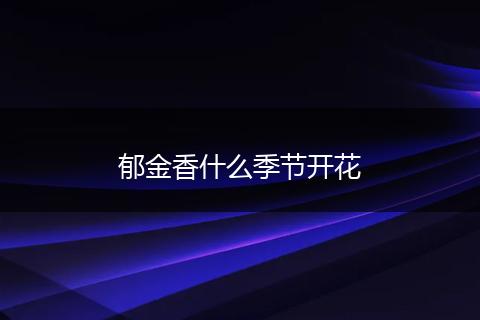 郁金香什么季节开花