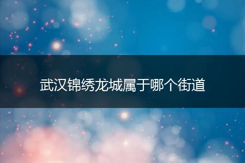 武汉锦绣龙城属于哪个街道