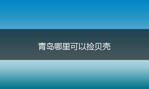 青岛哪里可以捡贝壳
