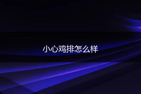 小心鸡排怎么样
