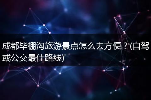 成都毕棚沟旅游景点怎么去方便？(自驾或公交最佳路线)