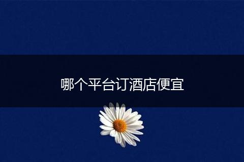 哪个平台订酒店便宜