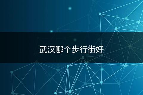武汉哪个步行街好