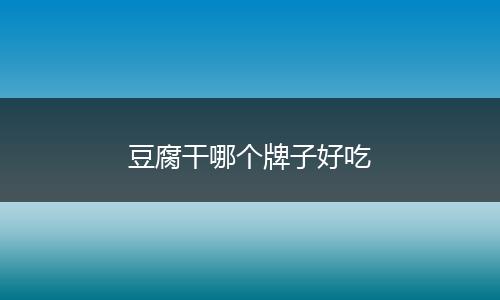 豆腐干哪个牌子好吃