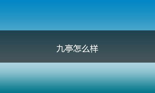 九亭怎么样