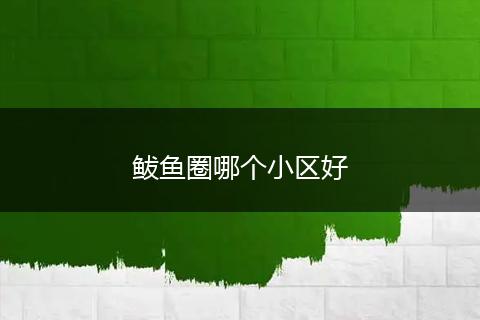 鲅鱼圈哪个小区好