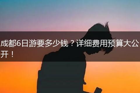 成都6日游要多少钱？详细费用预算大公开！