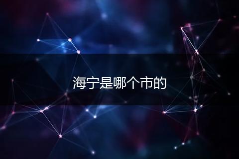 海宁是哪个市的