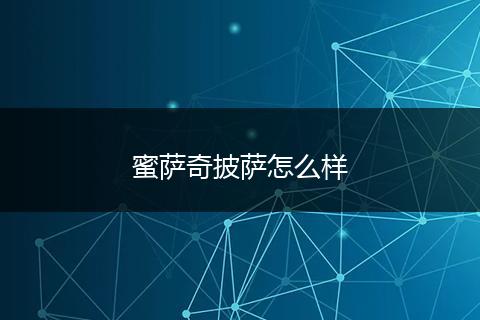 蜜萨奇披萨怎么样