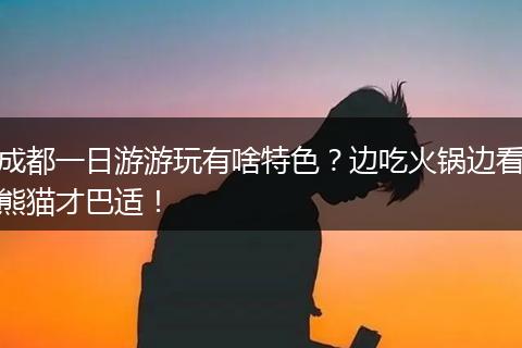 成都一日游游玩有啥特色？边吃火锅边看熊猫才巴适！