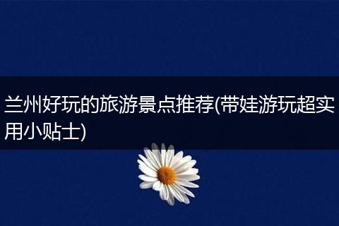 兰州好玩的旅游景点推荐(带娃游玩超实用小贴士)
