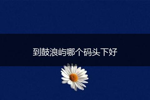 到鼓浪屿哪个码头下好