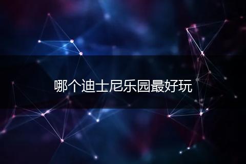 哪个迪士尼乐园最好玩