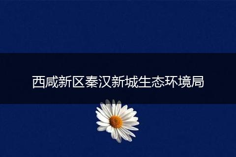 西咸新区秦汉新城生态环境局
