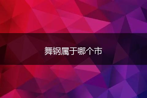 舞钢属于哪个市